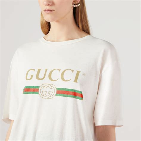 ladies white gucci t shirt|Gucci white shirt price.